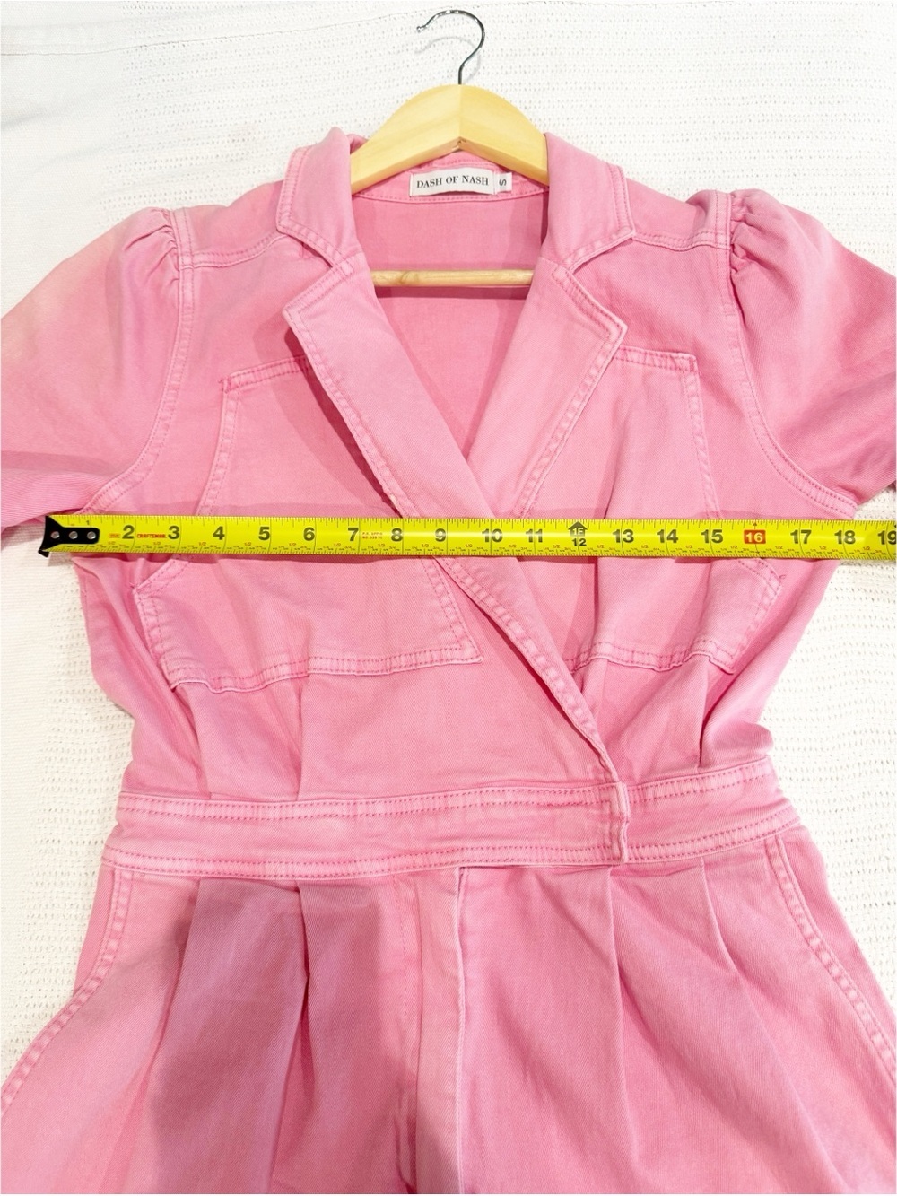 Dash Of Nash Denim Jumpsuit Womens Medium Western Belted Utility Retro Cowgirl - Picture 8 of 11